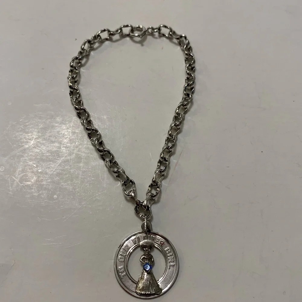 Vintage Sterling Silver  Charm Bracelet 7